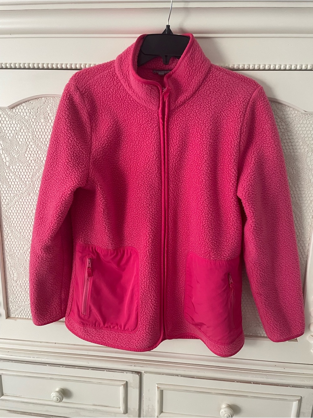 Talbots Fushia/Pink Fleece Zip-Up Jacket
